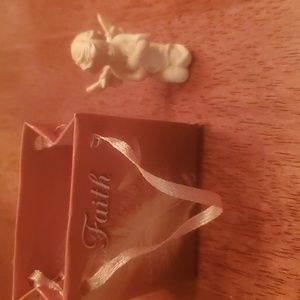 Miniature Resin Angel Glittery Wings in Gift Bag "Faith"